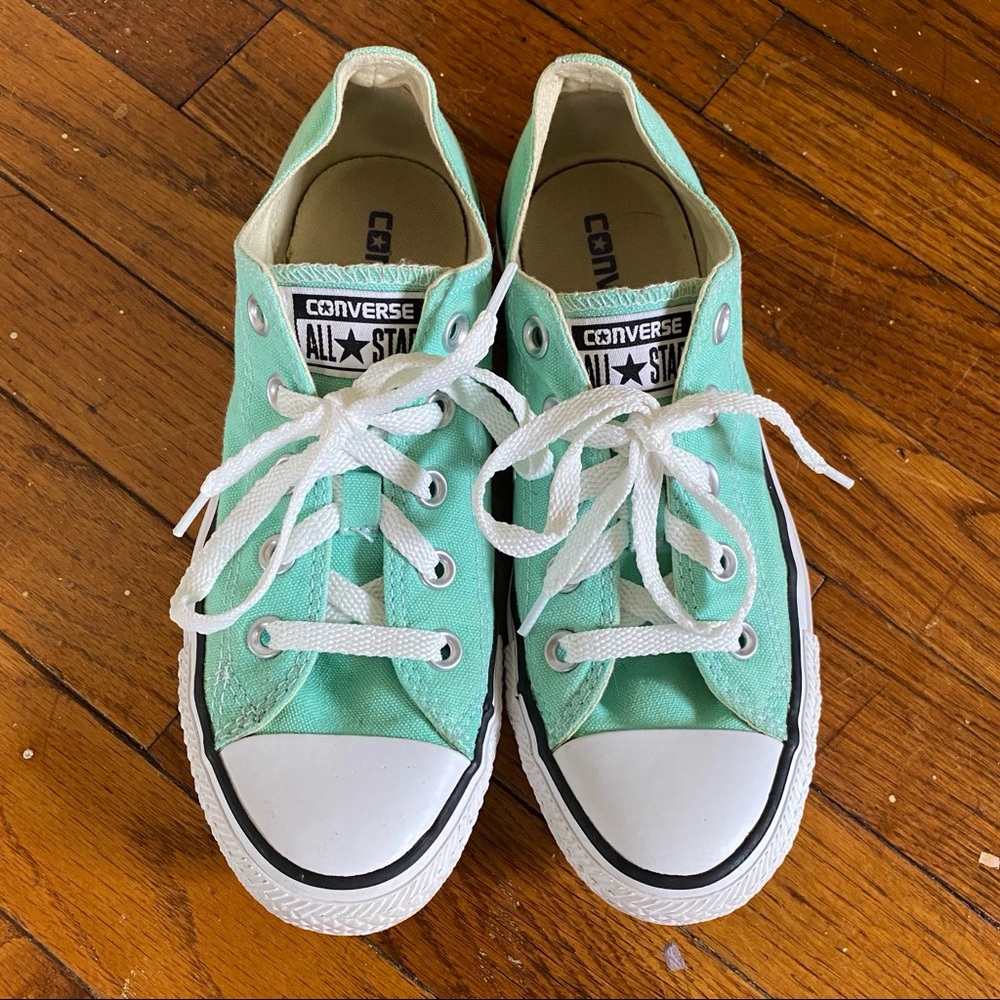 Teal Converse sneakers